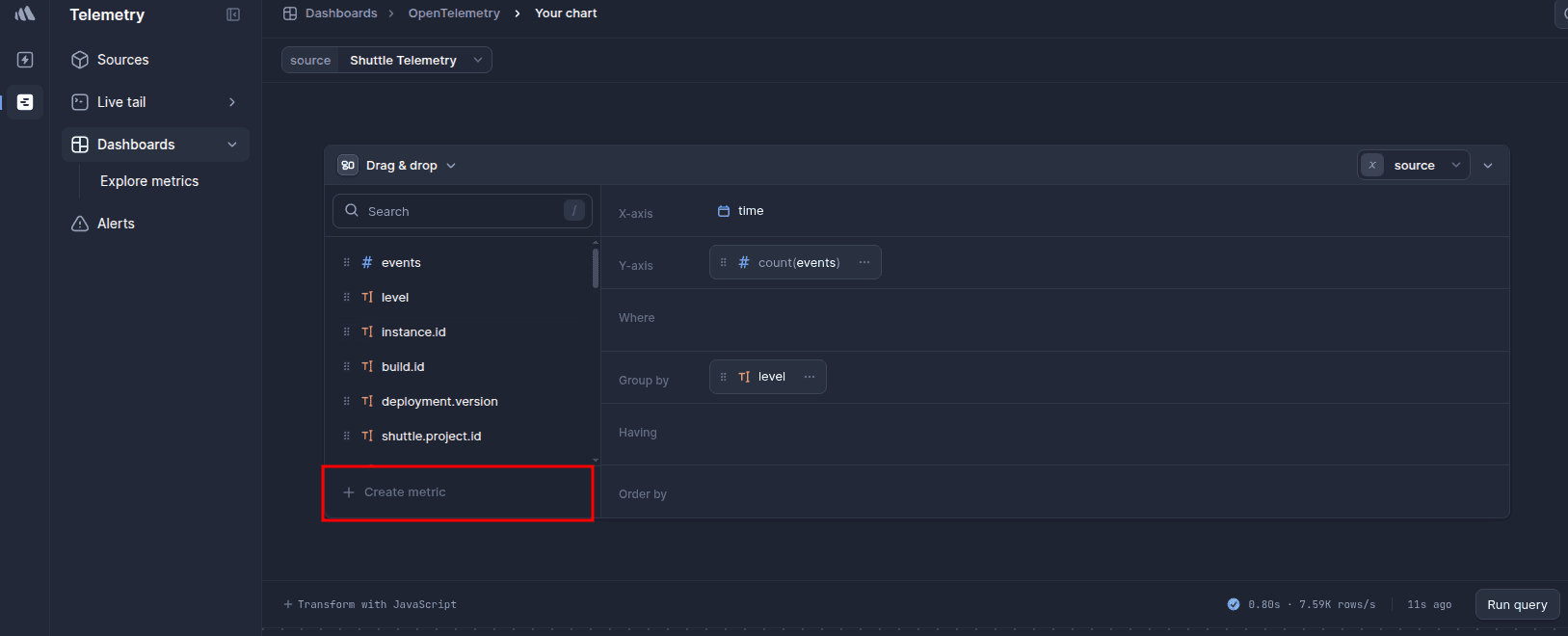Click to expand image BetterStack Create Metric